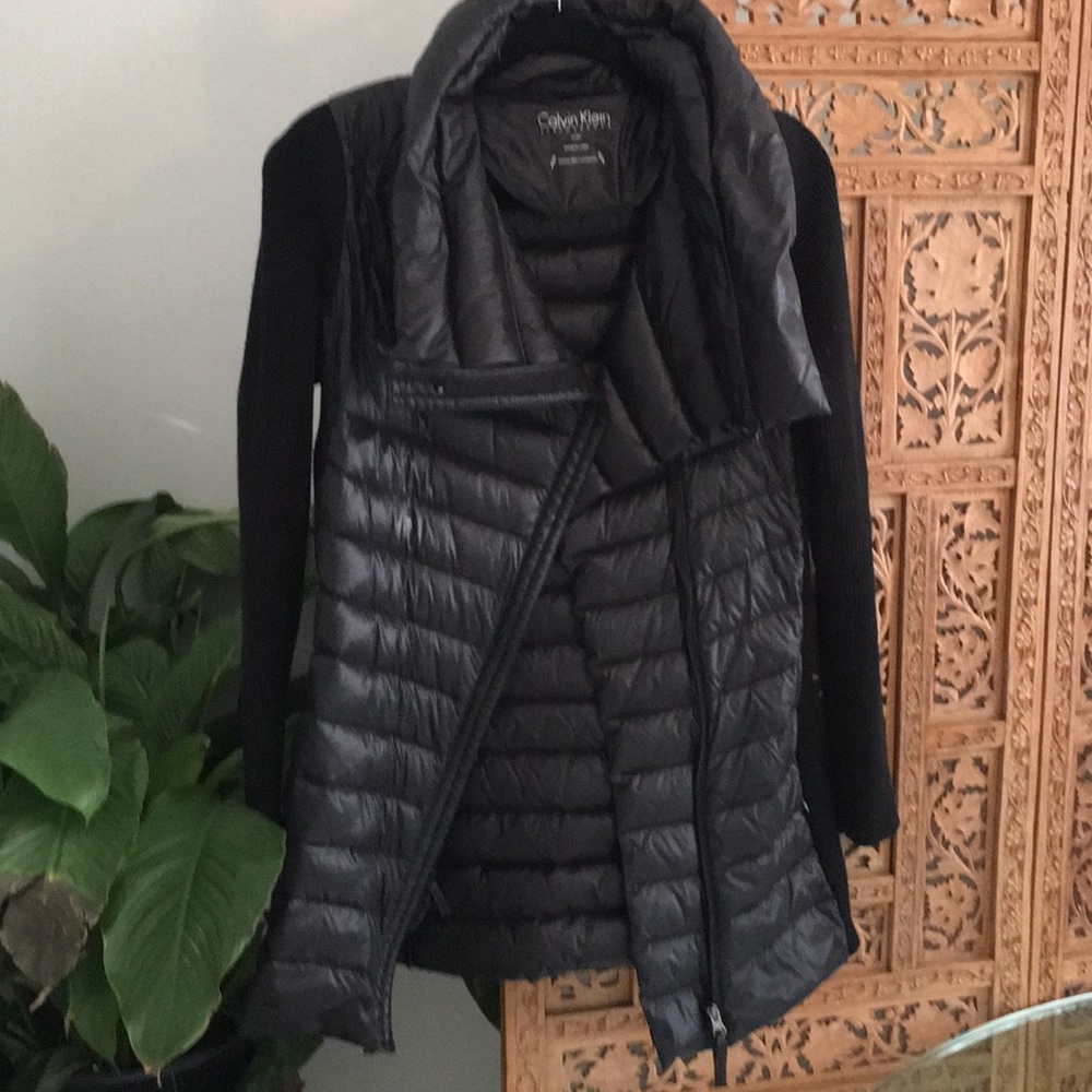 Black down and feather fill jacket -small.
